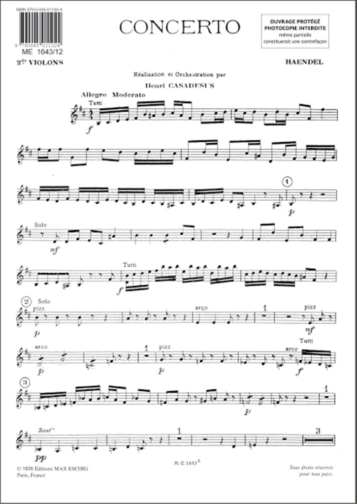 Concerto Pour Alto En Si Mineur Parts Violons 2